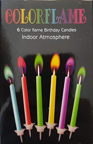 KAV -12 Multi Flame Coloured Short Thin Cake Party Birthday Cupcake Candles in Holders for Birthday Wedding Party Cake Decorations