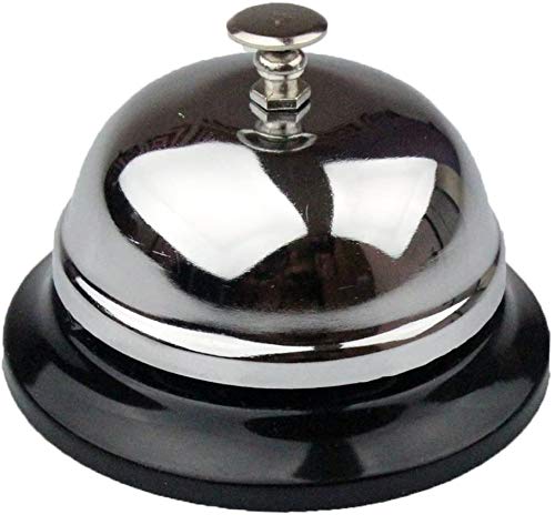 KAV - Desk/Table Call Bell Stainless Steel Service Bells for Kitchen Bar Restaurant Porter Reception Drama Play Game and Classic Concierge Use