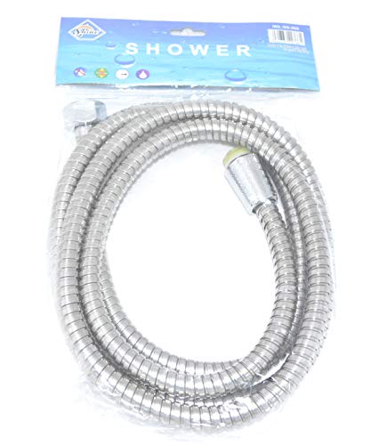 S AND S Stainless Steel Chrome Flexible 1.5M Shower Head Hose Bathroom Pipe