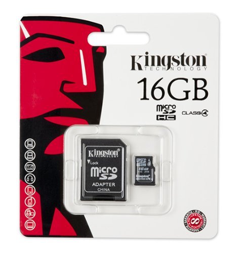Professional Kingston MicroSDHC 16GB (16 Gigabyte) Card for HTC Wing Phone Phone with custom formatting and Standard SD Adapter. (SDHC Class 4 Certified)