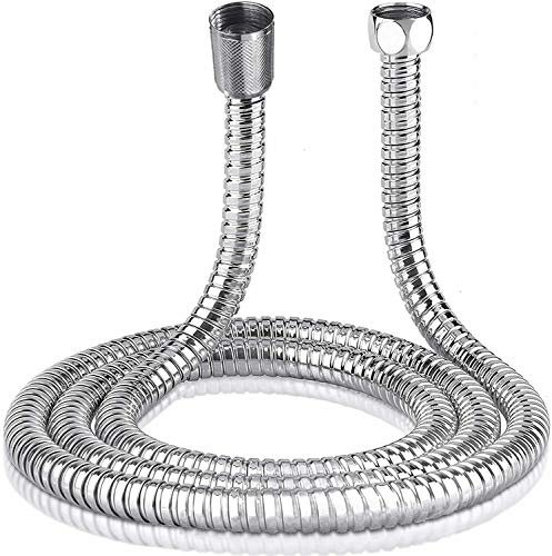 KAV Steel Shower Hoses - Universal Standard Fitting and Flexible Anti-Kink Hose for Ease Use and Adjustment - Bathroom Accessory (1.50 Meter)