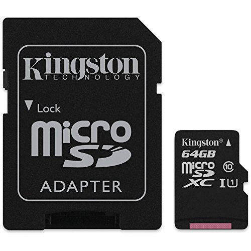 Kingston 64GB Class-10 Micro SDXC Memory Card For Sony Xperia L1, L2, X, XZ, XA1, XA1 Plus, XA2, XZ Premium, XZ1, XZ1 Compact, XZ2, XZ2 Compact, XZ2Liquid, XZ3, XA2Ultra, Z1, T3, Z3, Z3COMPACT,C3, E3, M2, Z, ZL, ZR, ZUltra, Z2