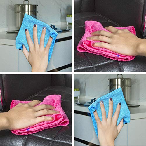 KAV® Reusable Ultra Absorbent Lint Free Microfibre Micro Fibre fiber Cleaning towels Cleaner Cloth For kitchen Shower glasses drying cars