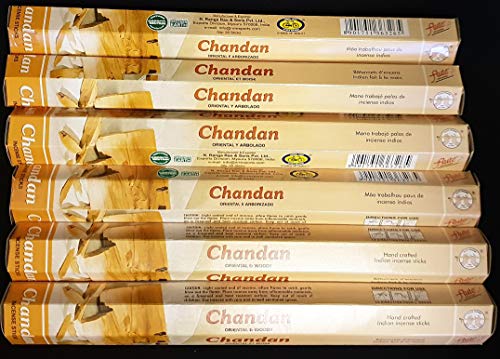 Precious Chandan Incense Sticks Box of 6 pack(Each pack contain 20 sticks) by MakBros