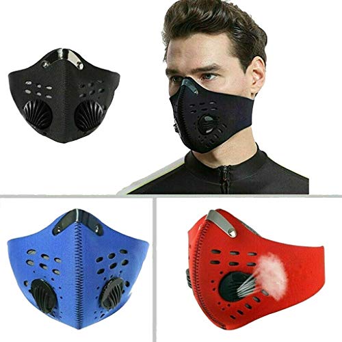 KAV - Half Face Reusable Fold-Flat Dust Face Mask with Filters - Personal Protective Adjustable for Running, Cycling, Gym, Outdoor Activities Bicycle Racing Running Skiing Outdoor Sport
