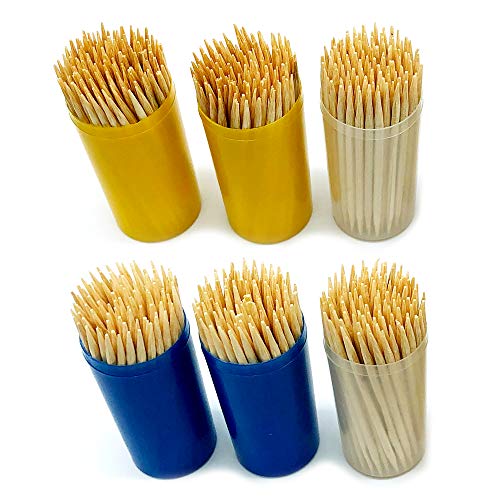Round Sturdy Toothpicks in Clear Containers