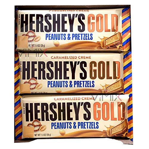 Full Box of HERSHEY'S Gold CARAMELIZED Creme BAR 39g Christmas Chocolates