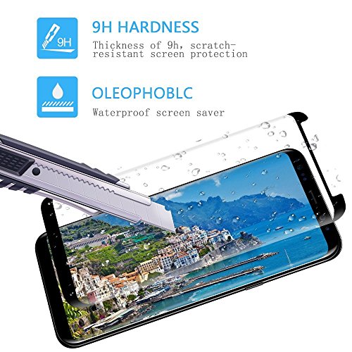Samsung Galaxy S8 Protector, Tempered Glass Protective Films Invisible Transparent Clear Protection Display Shield for Samsung Galaxy S8