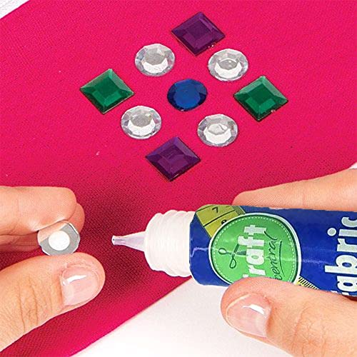 KAV 2 Pack Heavy Duty Fabric Glue Washable Permanent Adhesive 50ml Each - Waterproof and Easy Use for Fixing, Repairing or Adding Clothes, Shoes, labels, patchwork, Arts and Crafts