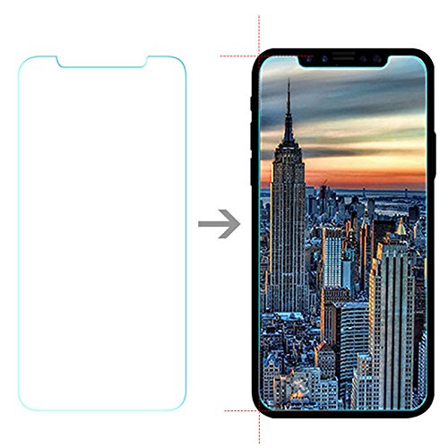 Iphone X Protector, Tempered Glass Protective Films Invisible Transparent Clear Protection Display Shield for Iphone X - [Pack of 2]