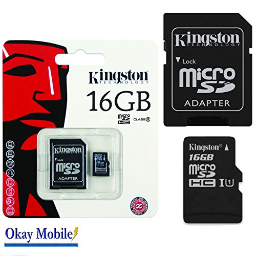 Original Kingston micro SD memory card, capacity: 16 GB, for ZTE blade V7/V8