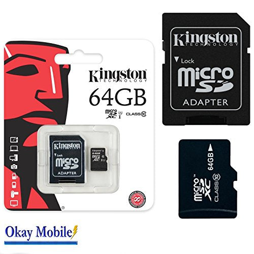 Original Kingston MicroSD SDHC memory card 64GB for Samsung Galaxy A5 (7) (2017) 64GB