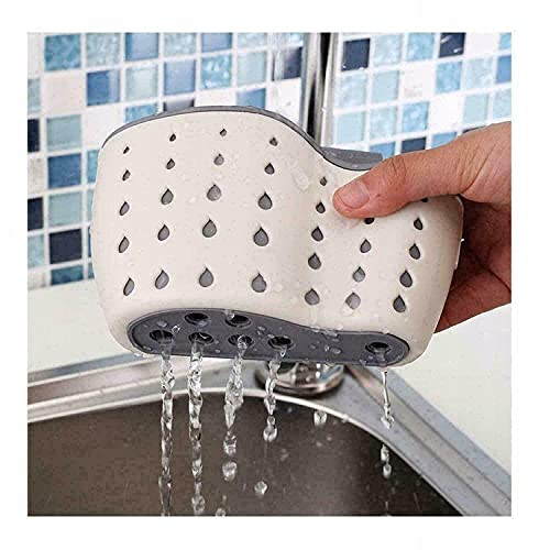 Kav Sink Soap Sponge Holder - Drain Kitchen Organiser Basket Hanging Strainer for Bathtub, Cup, Soap, Brush, Dishwashing Accessories and Sink