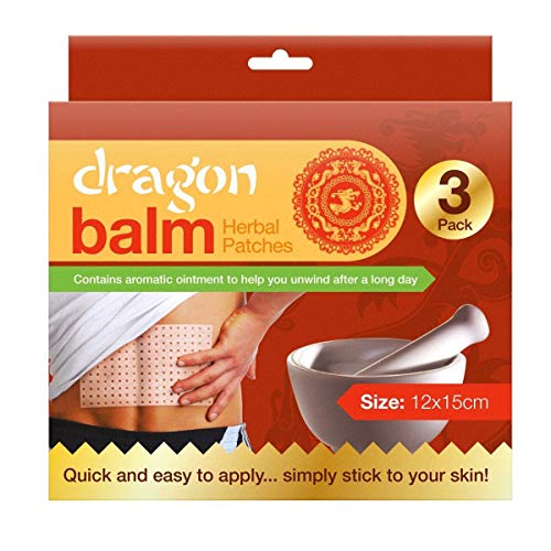Dragon Balm Herbal Patches (Bundle of 3 Packs) Ancient Chinese Herbal Remedy 12 x 15 centimetres