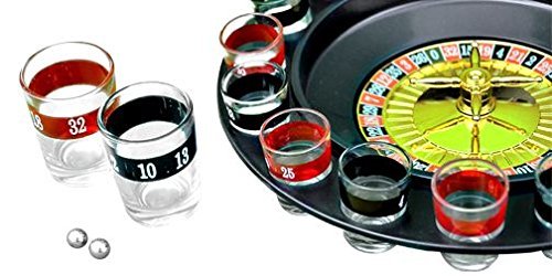 KAV Roulette Drinking Game With 16 Shot Glasses- Party Stag Hen Spin