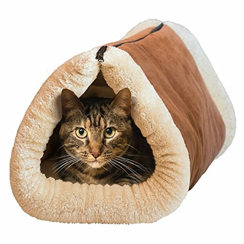 E FAST CE4 KITTY SHACK 2 IN 1 SELF HEATING PET TUNNEL BED & MAT CAT DOG PORTABLE HOT & WARM