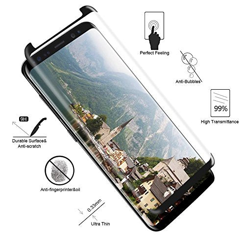 Samsung Galaxy S8 Protector, Tempered Glass Protective Films Invisible Transparent Clear Protection Display Shield for Samsung Galaxy S8