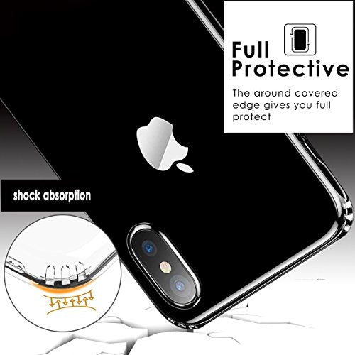 iPhone X Case, iPhone X Edition Case Cover, By DN-Alive [Wireless Charger Compatible] [Gel] [Slim] [Clear] [Silicone] [Transparent] [iPhone X Screen Protector Compatible] [Protective] [Bumper] [Slim] [TPU] iPhone X Edition Case