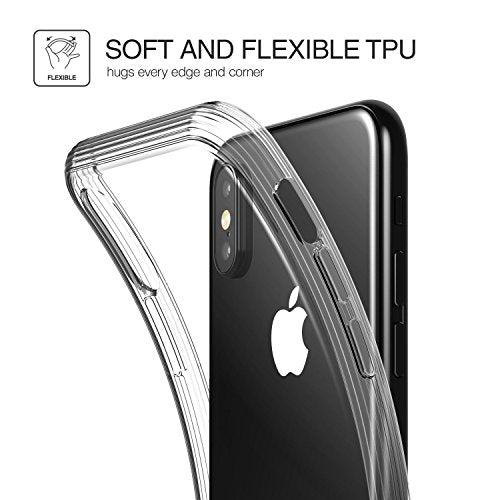 iPhone X Case, iPhone X Edition Case Cover, By DN-Alive [Wireless Charger Compatible] [Gel] [Slim] [Clear] [Silicone] [Transparent] [iPhone X Screen Protector Compatible] [Protective] [Bumper] [Slim] [TPU] iPhone X Edition Case