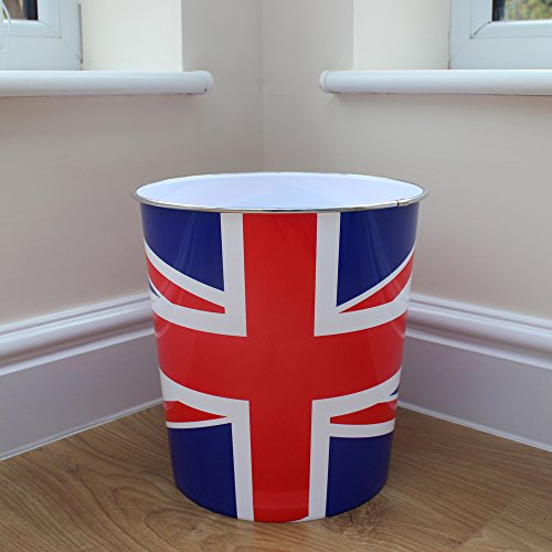 JVL 25 x 26.5 cm Fun Squares Pattern Plastic Waste Paper Bin