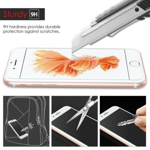 Iphone 8 Plus Protector, Tempered Glass Protective Films Invisible Transparent Clear Protection Display Shield for Iphone 8 Plus