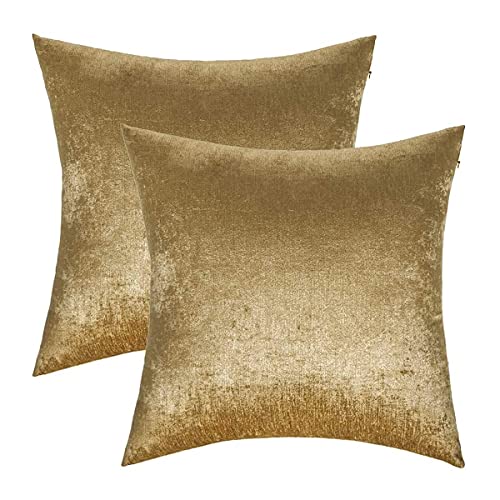 KAV Chenille Cushion Covers Pack Of 2 Decorative Pillow Cases for Sofa or Couch Decorative Pillow Cases For Bed 45cm x 45cm (18in x 18in) Sofa Pillow Cases